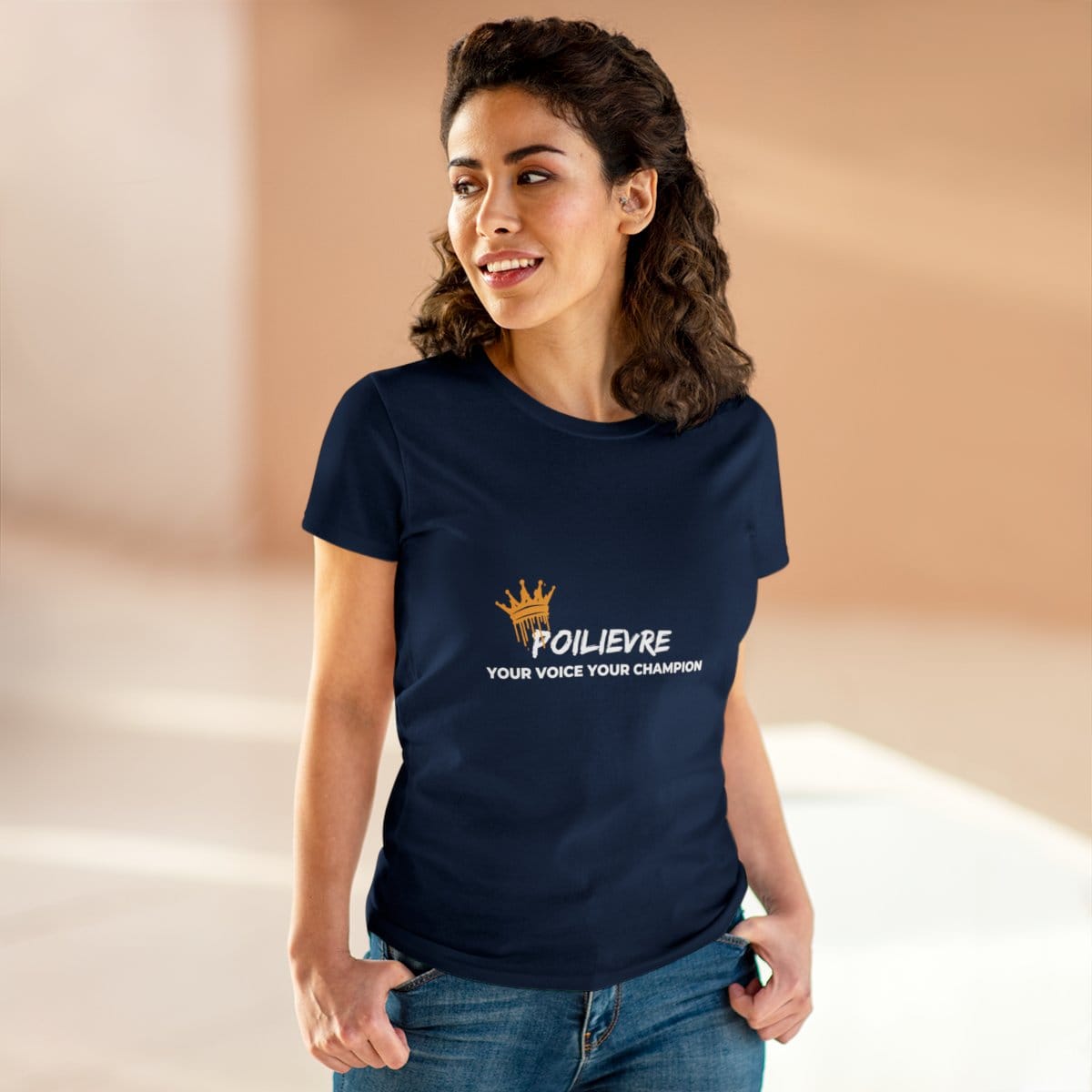 Poilievre, Your Voice, Your Champion: Women's Midweight Cotton Tee 10 Poilievre, Your Voice, Your Champion: Women's Midweight Cotton Tee - Image 10