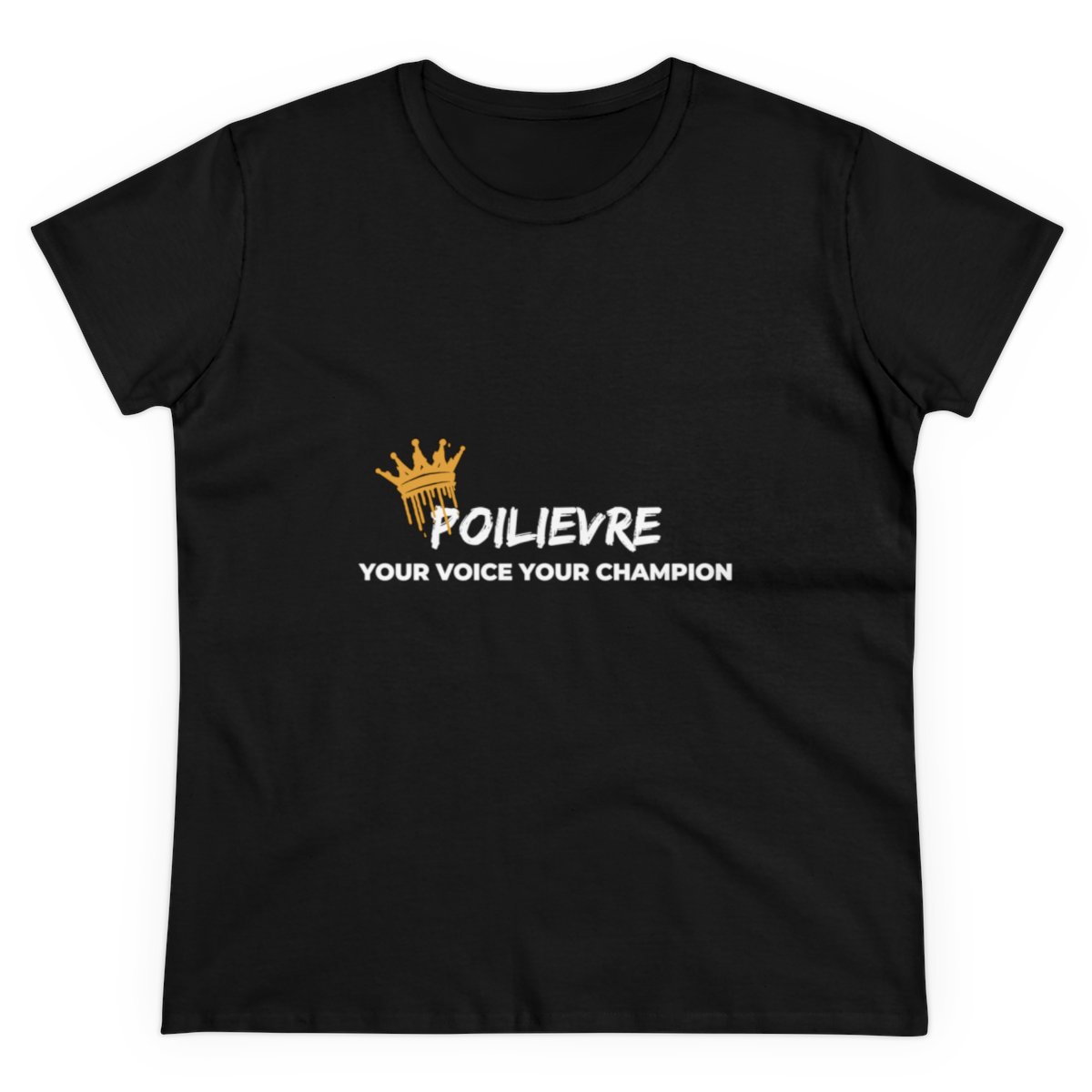 Poilievre, Your Voice, Your Champion: Women's Midweight Cotton Tee 2 Poilievre, Your Voice, Your Champion: Women's Midweight Cotton Tee - Image 2