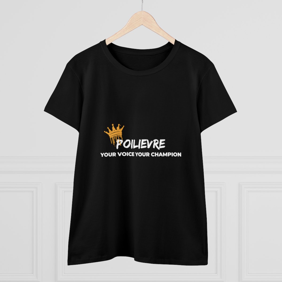 Poilievre, Your Voice, Your Champion: Women's Midweight Cotton Tee 4 Poilievre, Your Voice, Your Champion: Women's Midweight Cotton Tee - Image 4