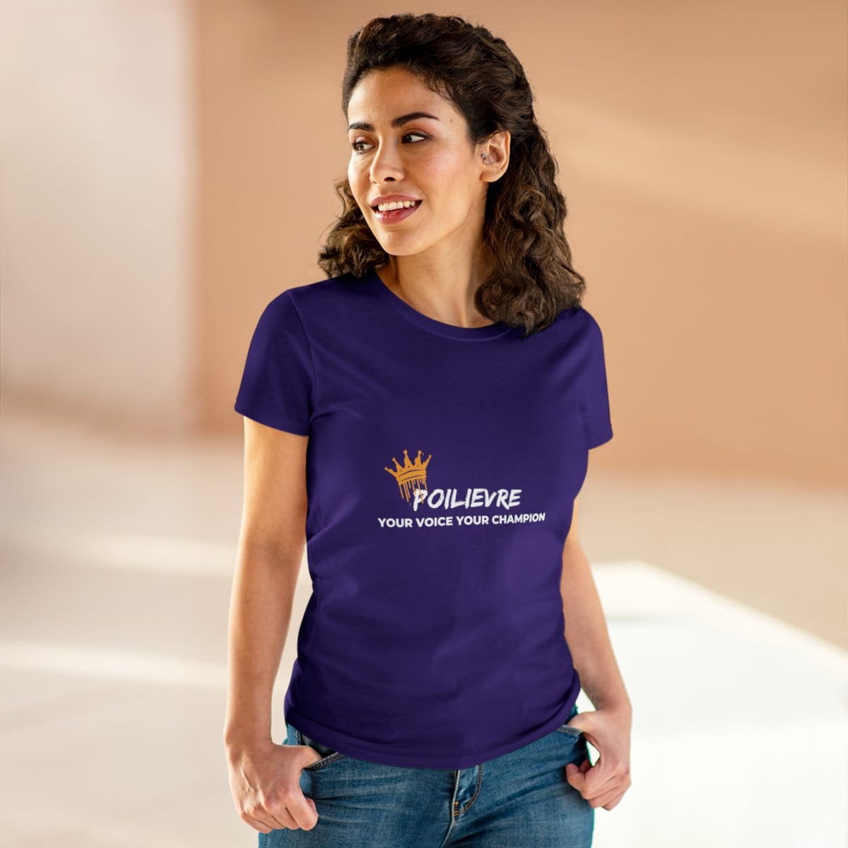 Poilievre, Your Voice, Your Champion: Women's Midweight Cotton Tee 15 Poilievre, Your Voice, Your Champion: Women's Midweight Cotton Tee - Image 15