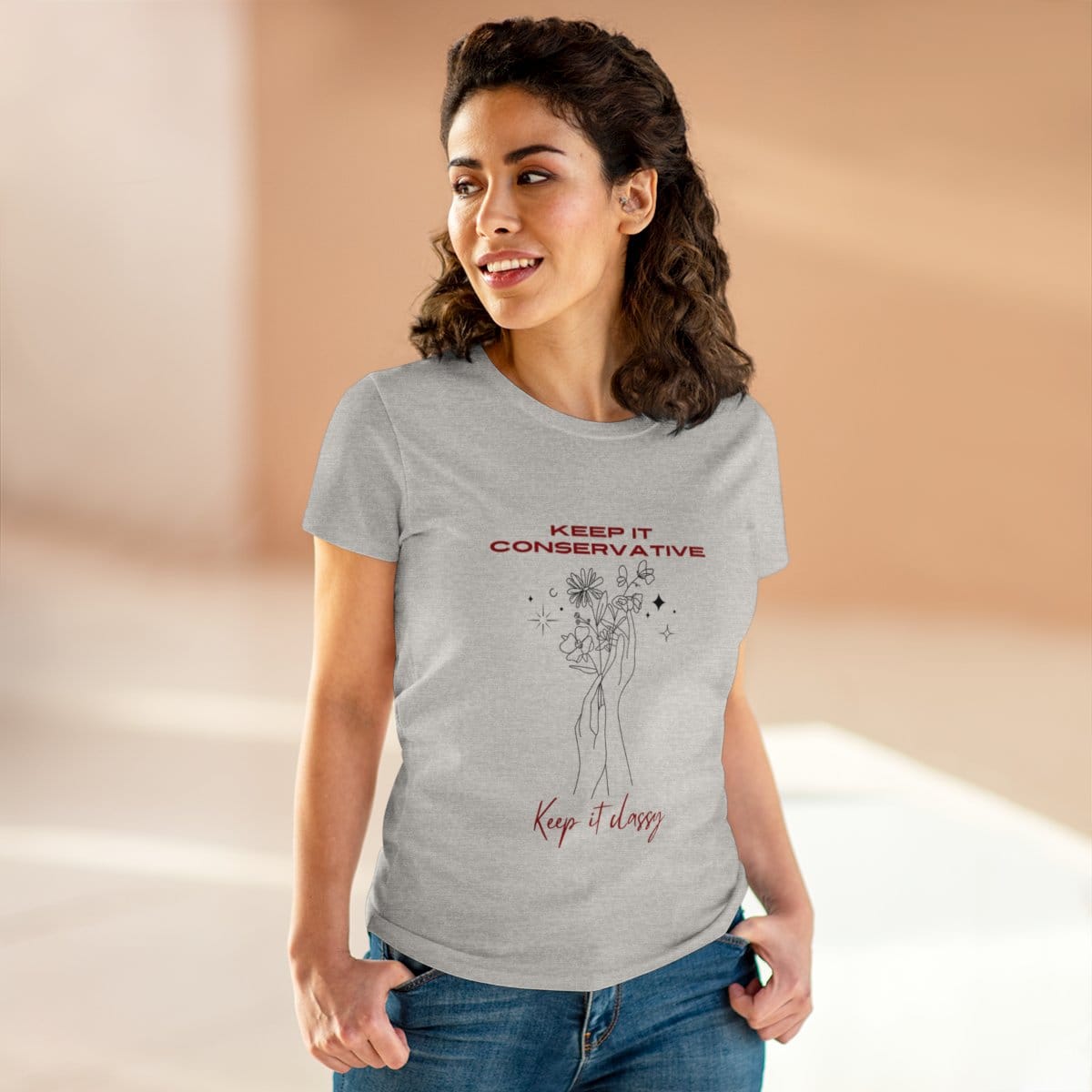 Keep It Conservative, Keep It Classy: Women's Midweight Cotton Tee 15 Keep It Conservative, Keep It Classy: Women's Midweight Cotton Tee - Image 15