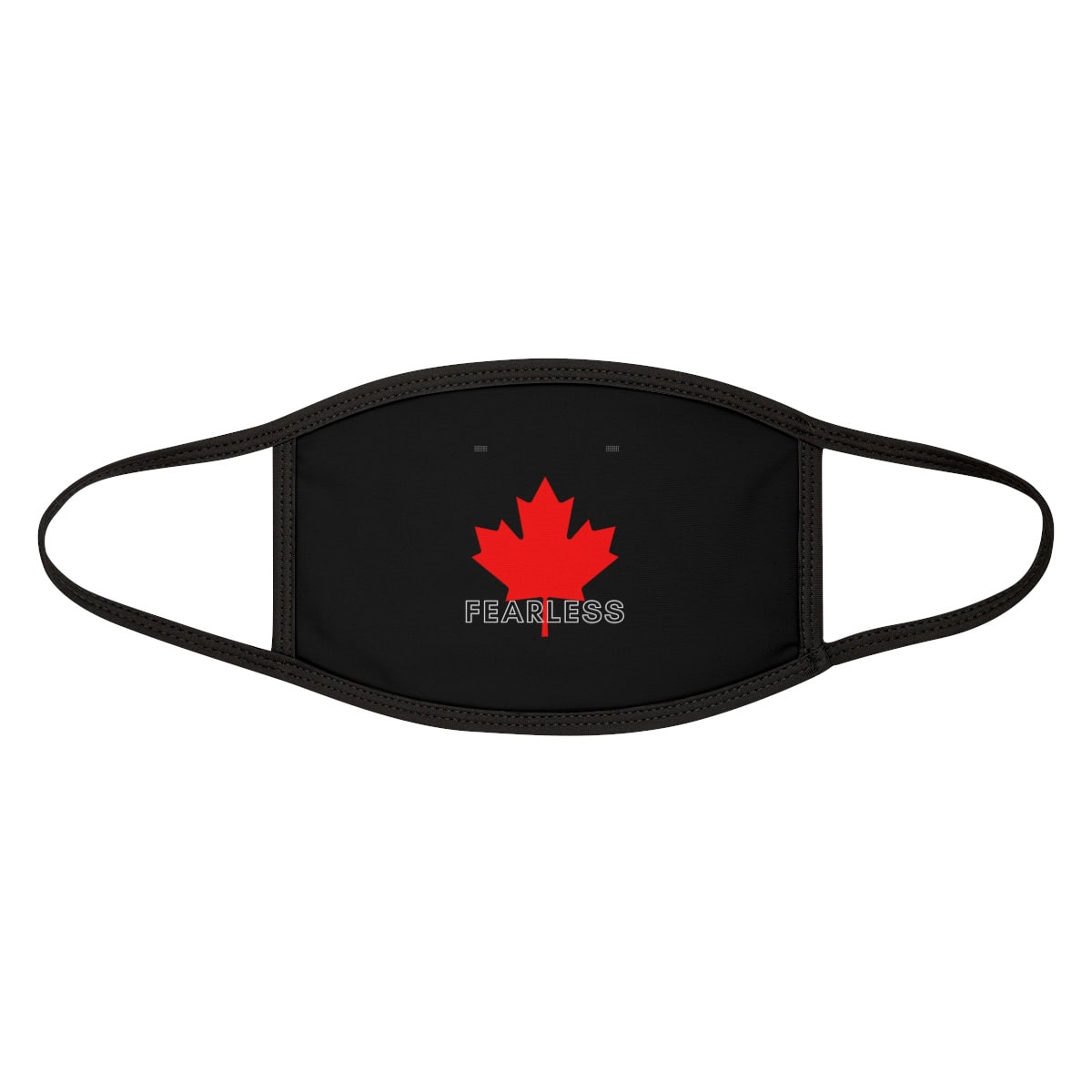 Fearless, Red Maple Leaf - Mixed-Fabric Face Mask 2 Fearless, Red Maple Leaf - Mixed-Fabric Face Mask - Image 2