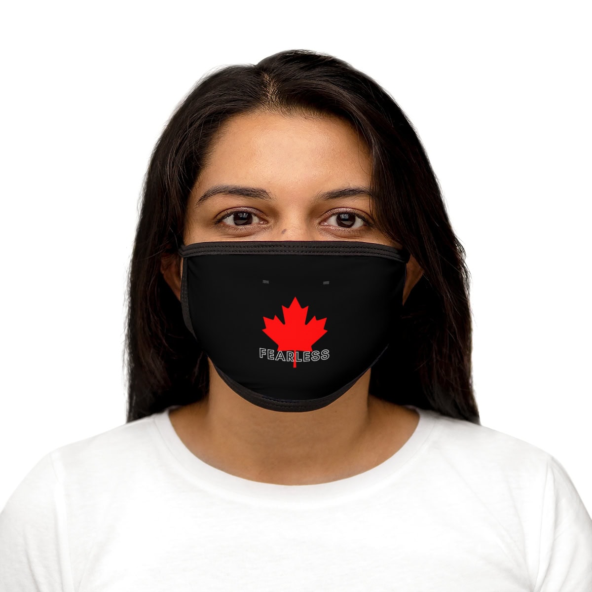 Fearless, Red Maple Leaf - Mixed-Fabric Face Mask 5 Fearless, Red Maple Leaf - Mixed-Fabric Face Mask - Image 5
