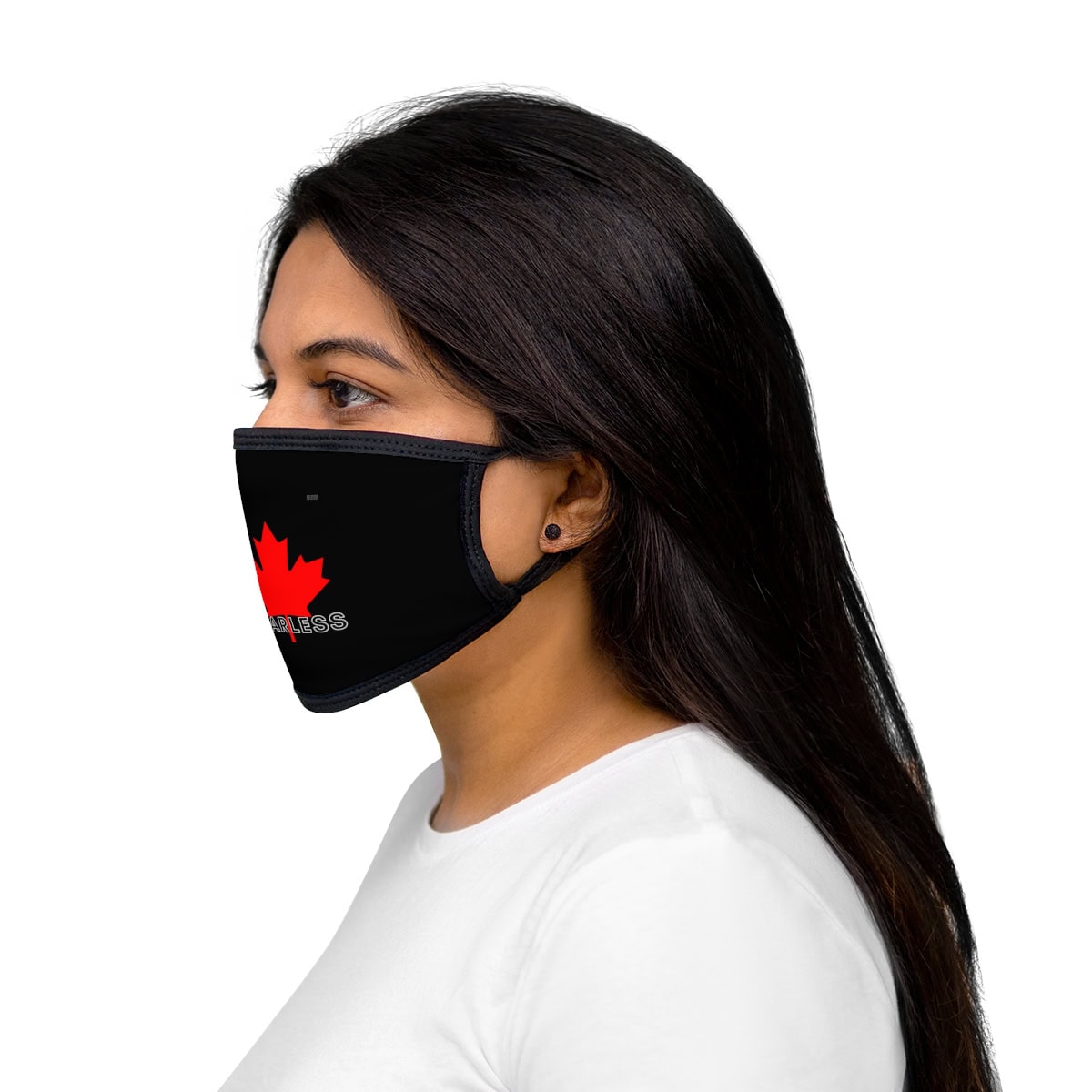 Fearless, Red Maple Leaf - Mixed-Fabric Face Mask 6 Fearless, Red Maple Leaf - Mixed-Fabric Face Mask - Image 6