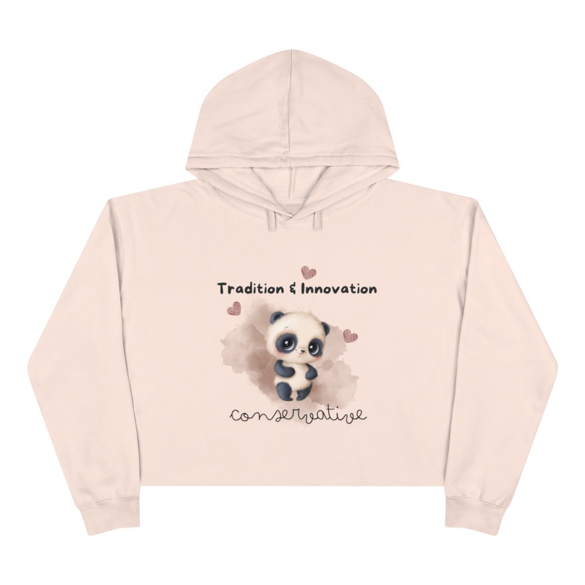 Tradition & Innovation, Conservative - Classic Crop Hoodie for Women - Image 2