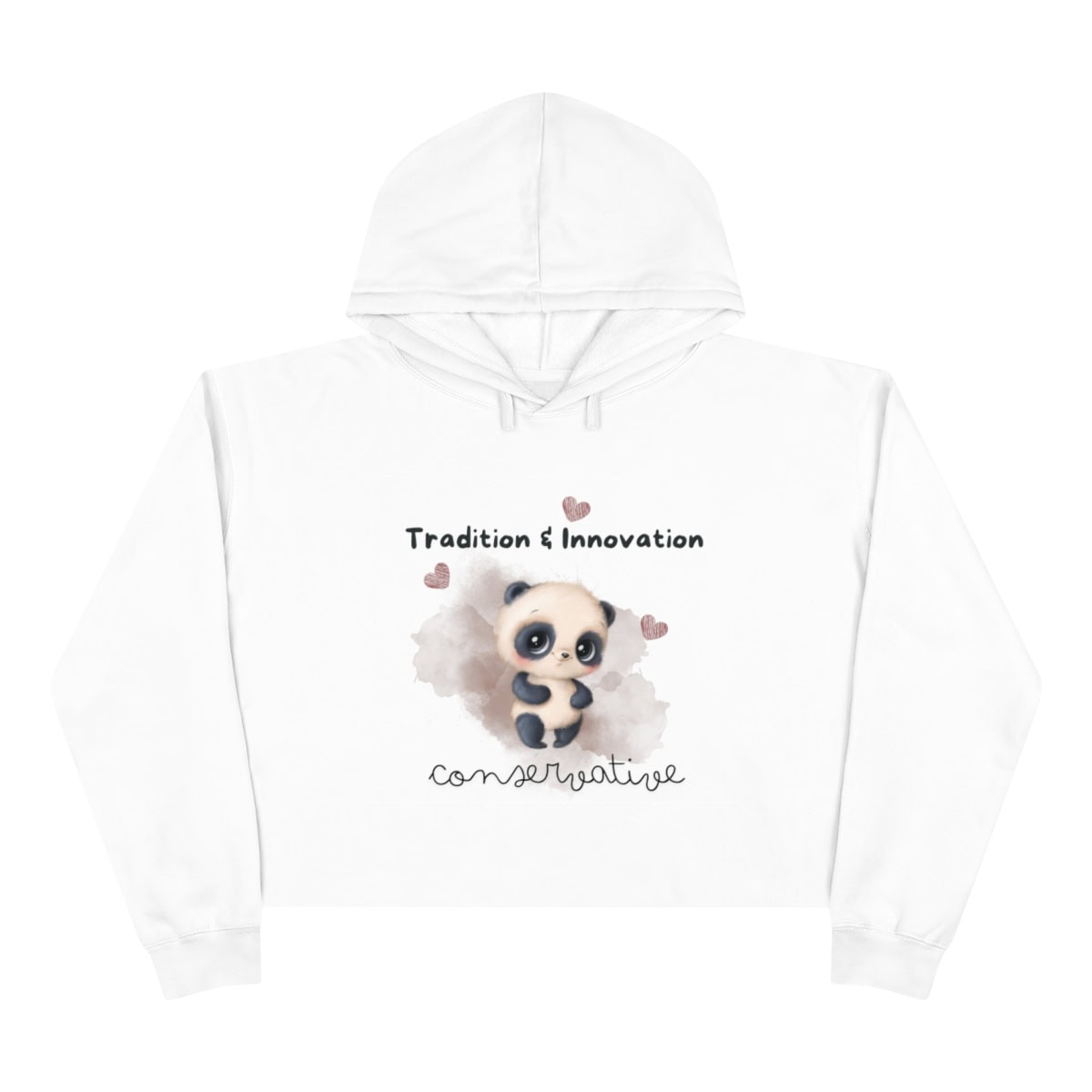 Tradition & Innovation, Conservative - Classic Crop Hoodie for Women - Image 4