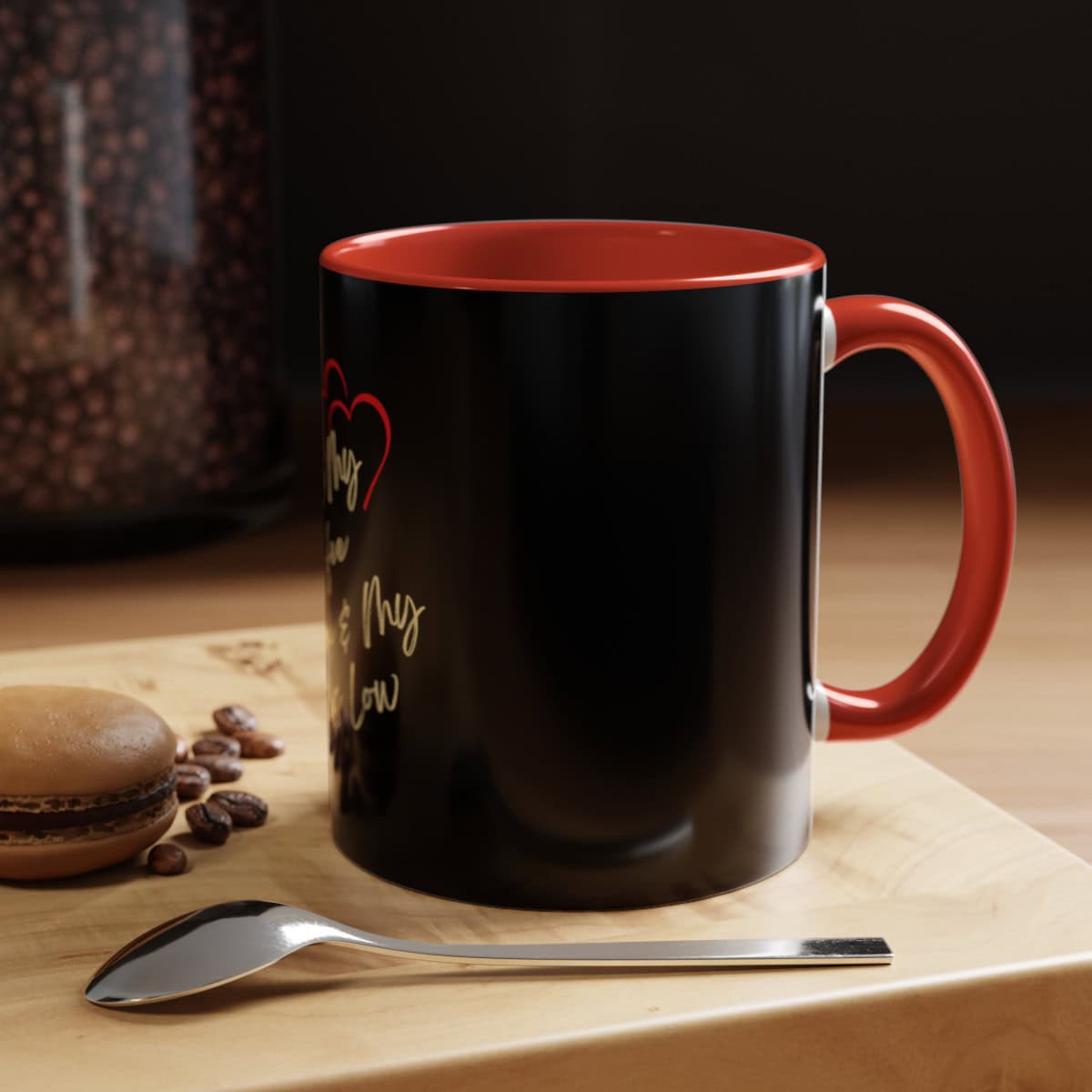 I like my coffee black and my taxes low: Red & Black Coffee Mug (11oz) - Image 5