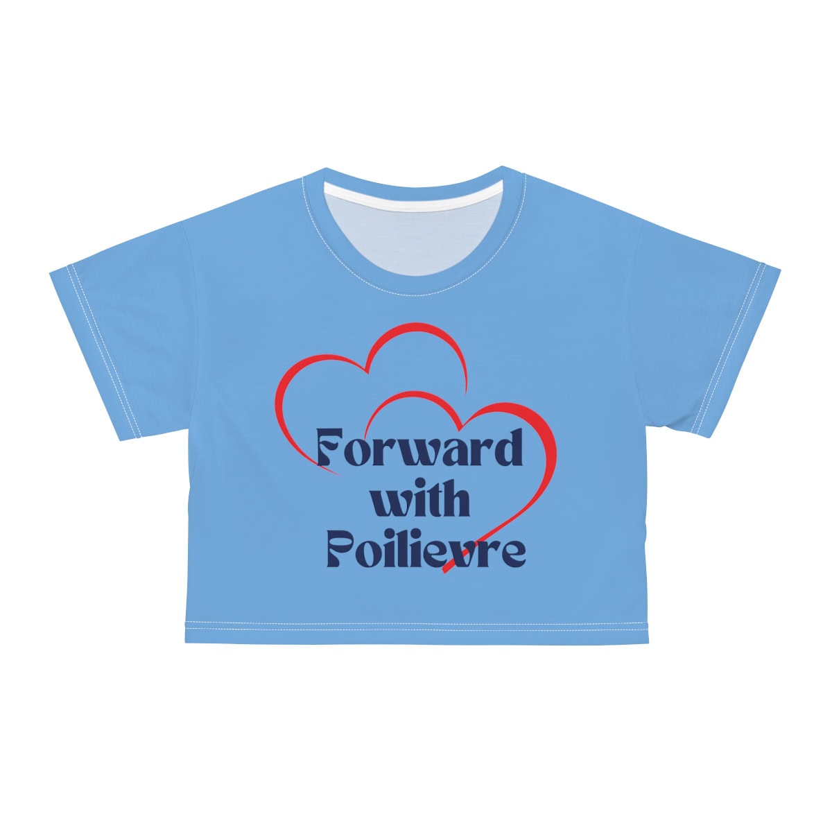 Forward with Poilievre: Crop Tee for Women (AOP) 14 Forward with Poilievre: Crop Tee for Women (AOP) - Image 14