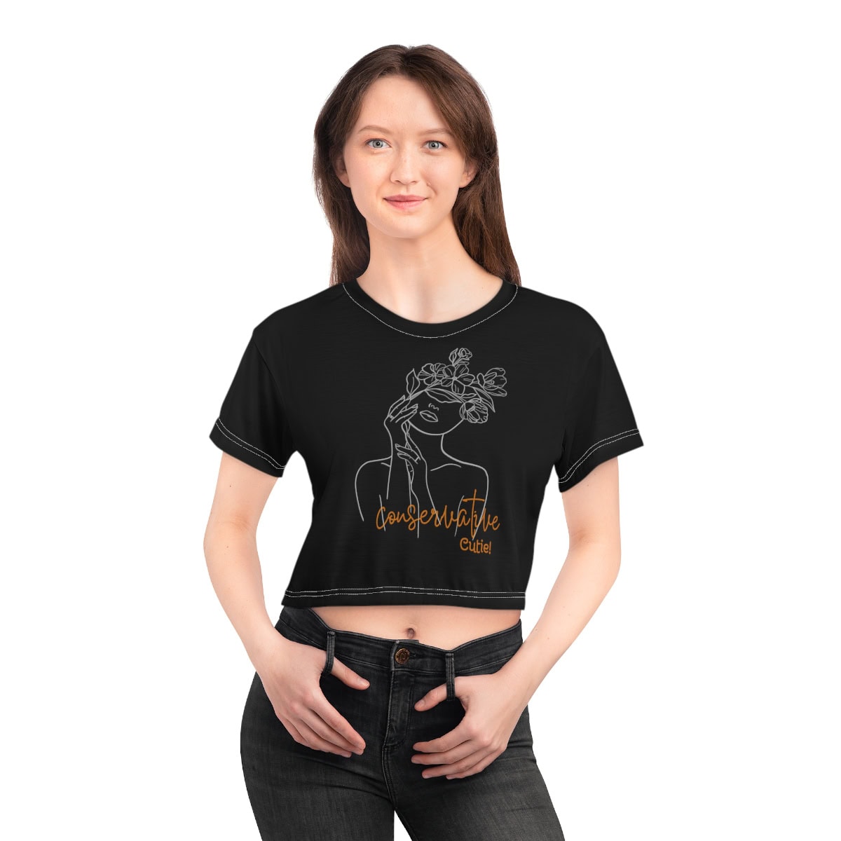 Conservative Cutie - Crop Women Tee (AOP) 21 Conservative Cutie - Crop Women Tee (AOP) - Image 21