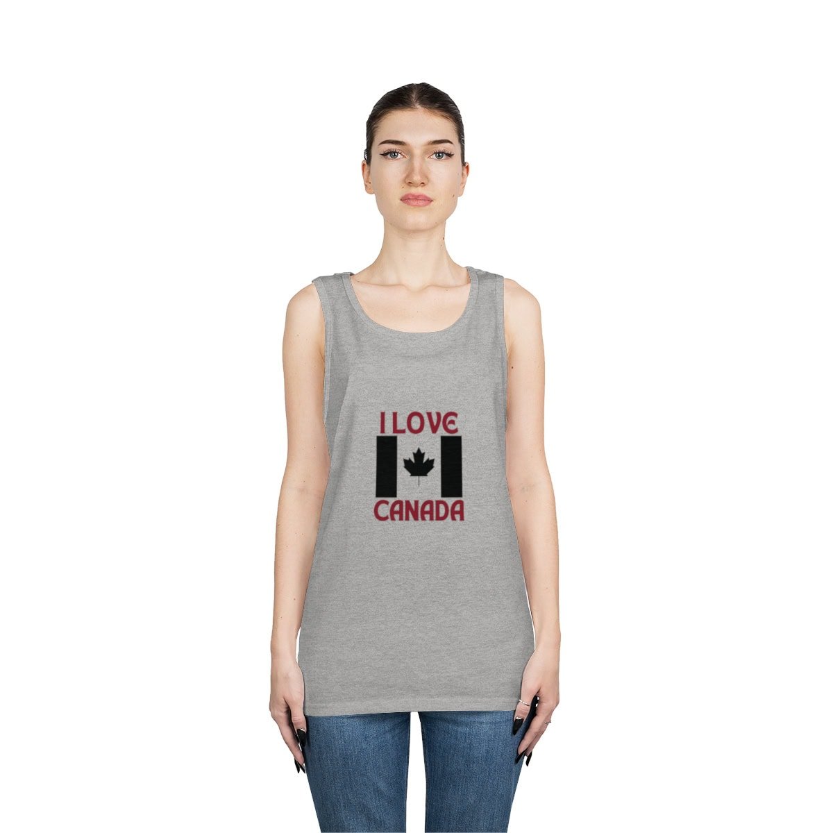 I Love Canada - Unisex Heavy Cotton Tank Top 4 I Love Canada - Unisex Heavy Cotton Tank Top - Image 4