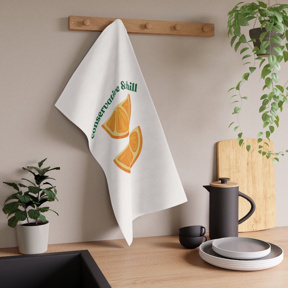 Conservative & Chill, Lemon Design Kitchen Towel - Image 4