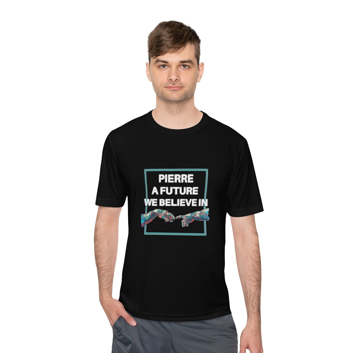 Pierre, A Future We Believe In: Unisex Moisture Wicking Tee - Image 7
