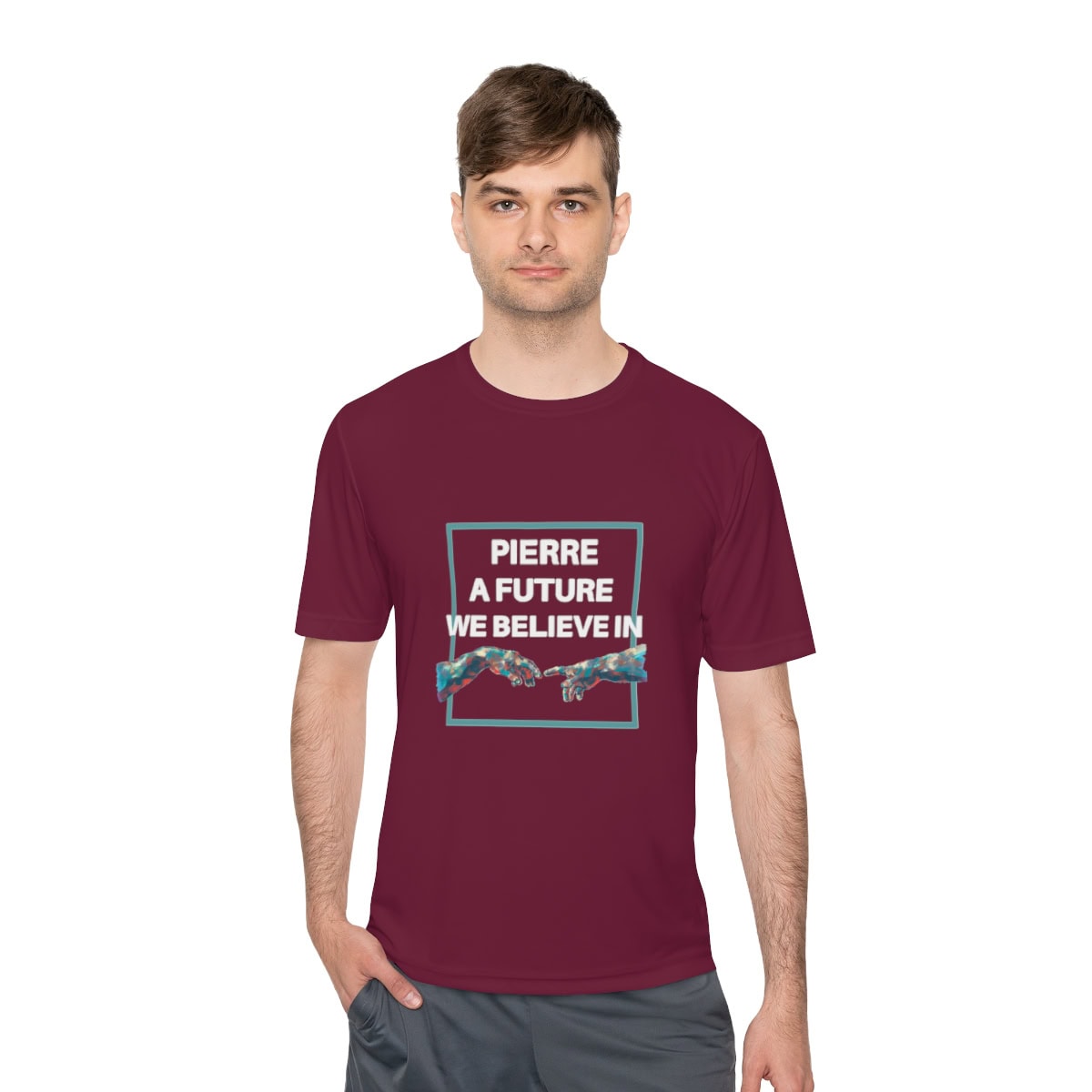 Pierre, A Future We Believe In: Unisex Moisture Wicking Tee - Image 11