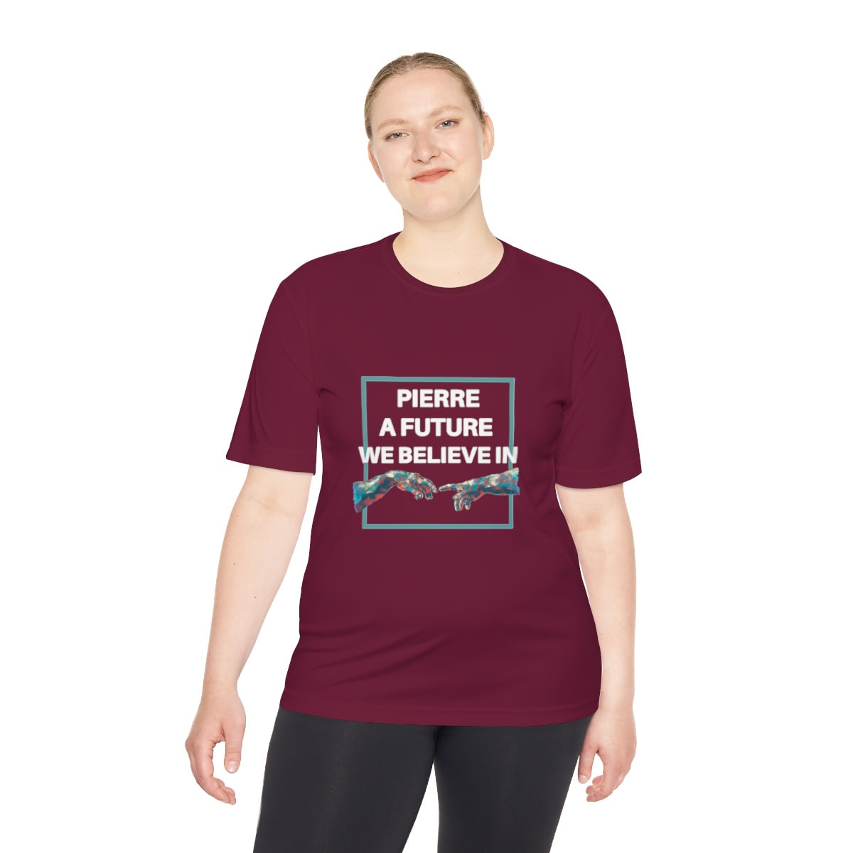 Pierre, A Future We Believe In: Unisex Moisture Wicking Tee - Image 12