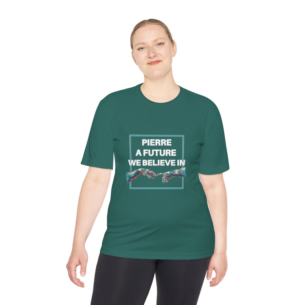 Pierre, A Future We Believe In: Unisex Moisture Wicking Tee