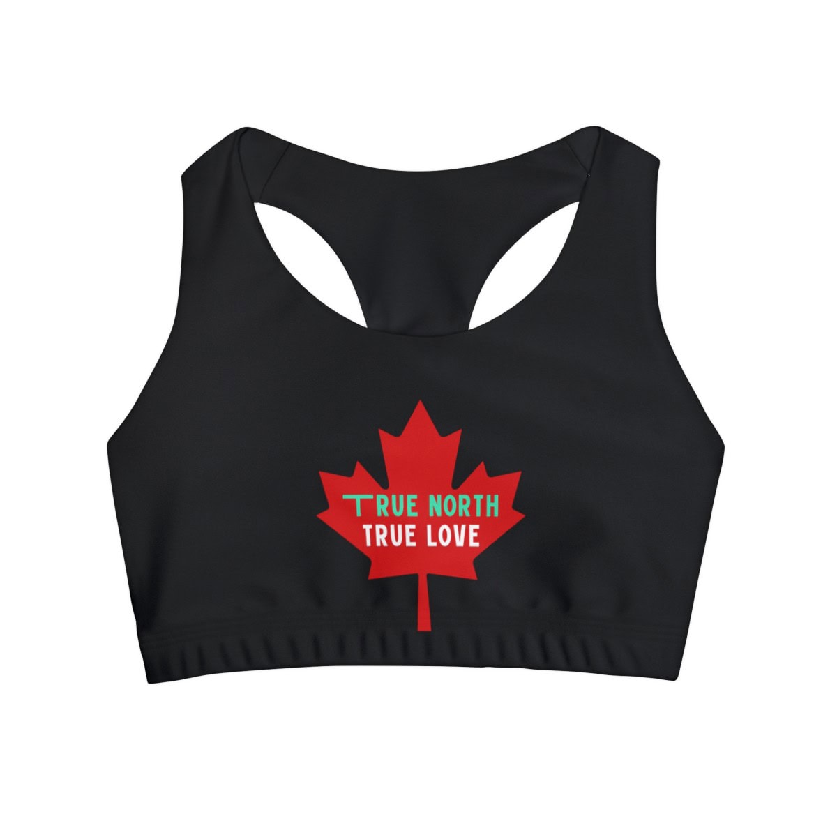 True North, True Love - Girls' Swimsuit Crop Top (AOP) 1 True North, True Love - Girls' Swimsuit Crop Top (AOP)