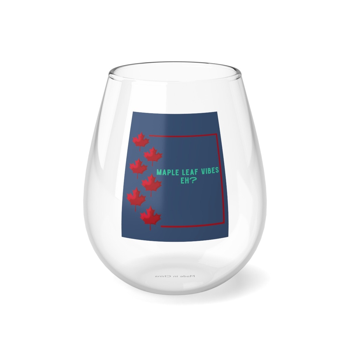 Maple Leaf Vibes - Stemless Wine Glass, 11.75oz - Image 2