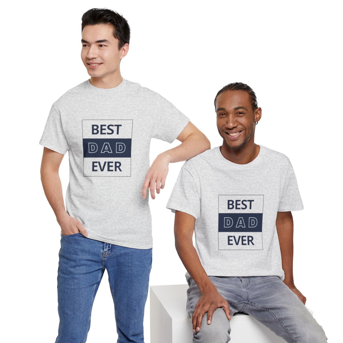 Best Dad Ever: Unisex Heavy Cotton Tee - Image 80