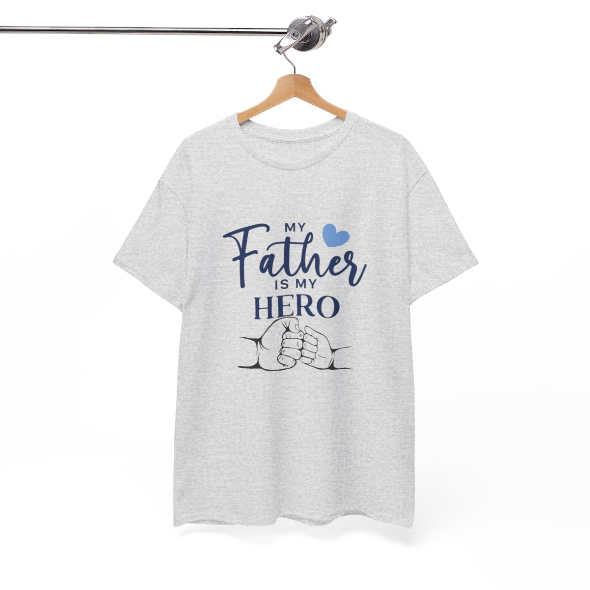 My father is my hero: Unisex Heavy Cotton Tee - Image 62