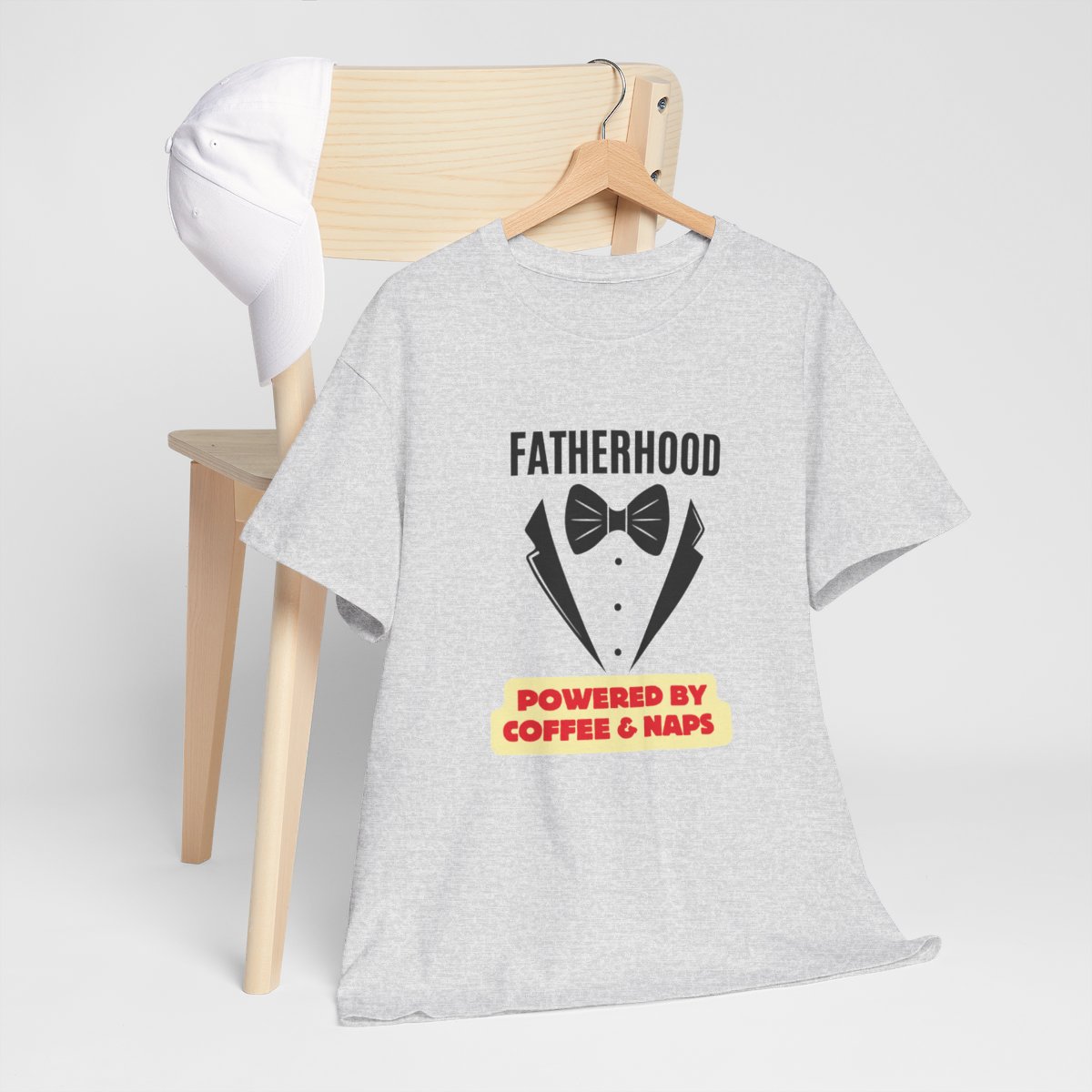 Fatherhood: Powered By Coffee & Nap: Unisex Heavy Cotton Tee - Image 62
