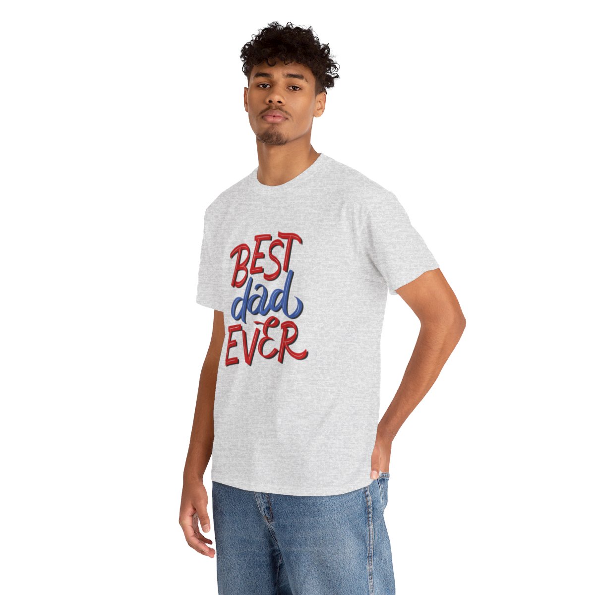 Best Dad Ever: Unisex Heavy Cotton Tee - Image 68