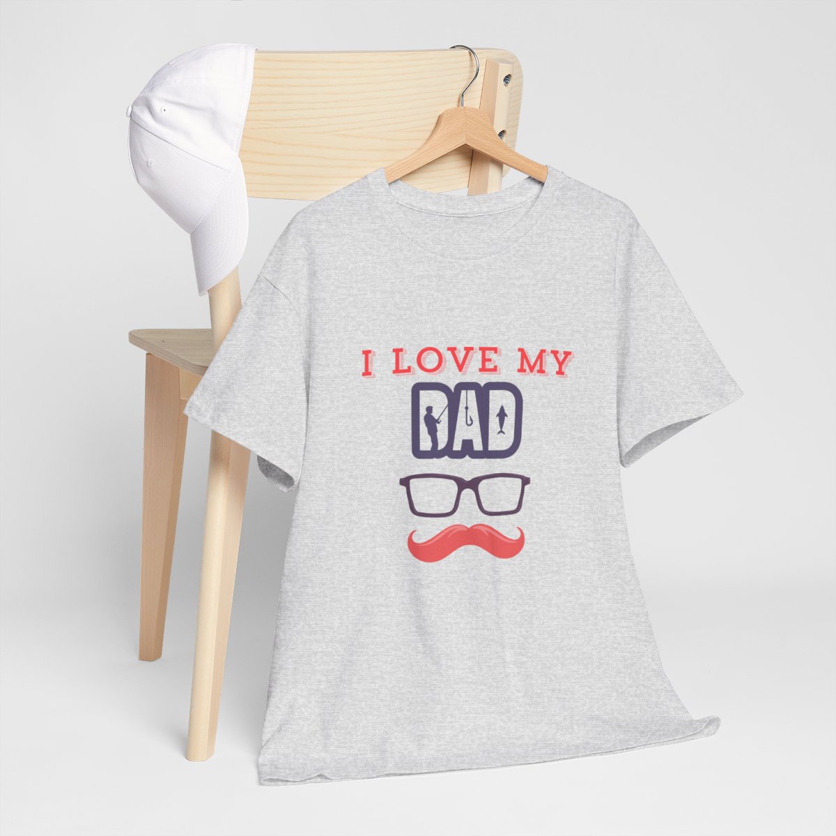 I Love My dad: Unisex Heavy Cotton Tee 63 I Love My dad: Unisex Heavy Cotton Tee - Image 63