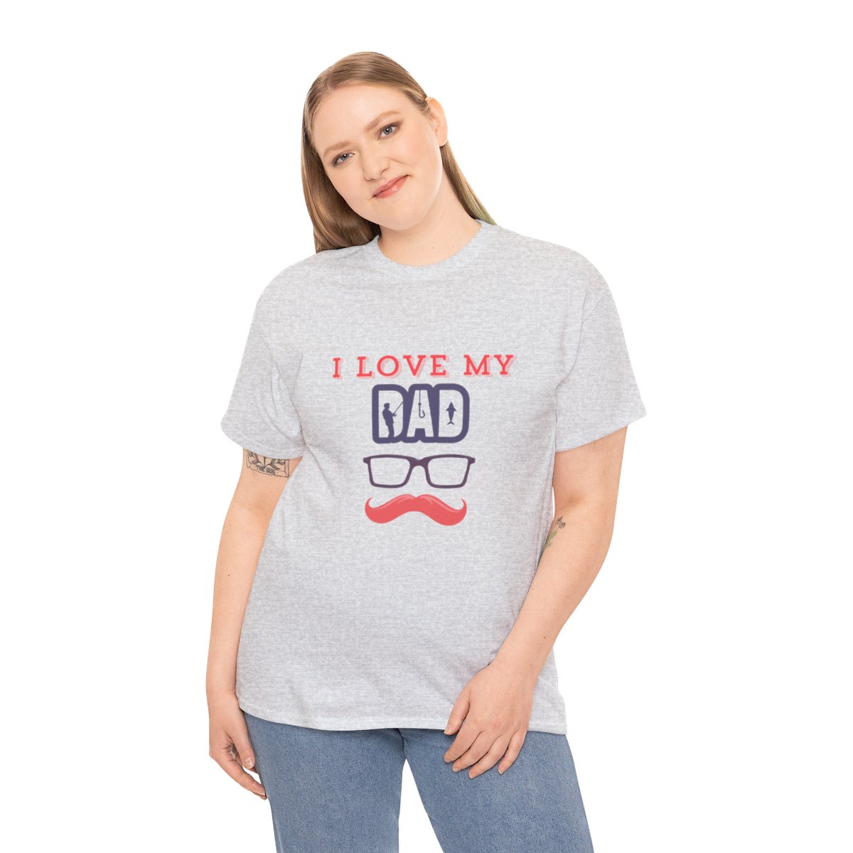 I Love My dad: Unisex Heavy Cotton Tee 66 I Love My dad: Unisex Heavy Cotton Tee - Image 66