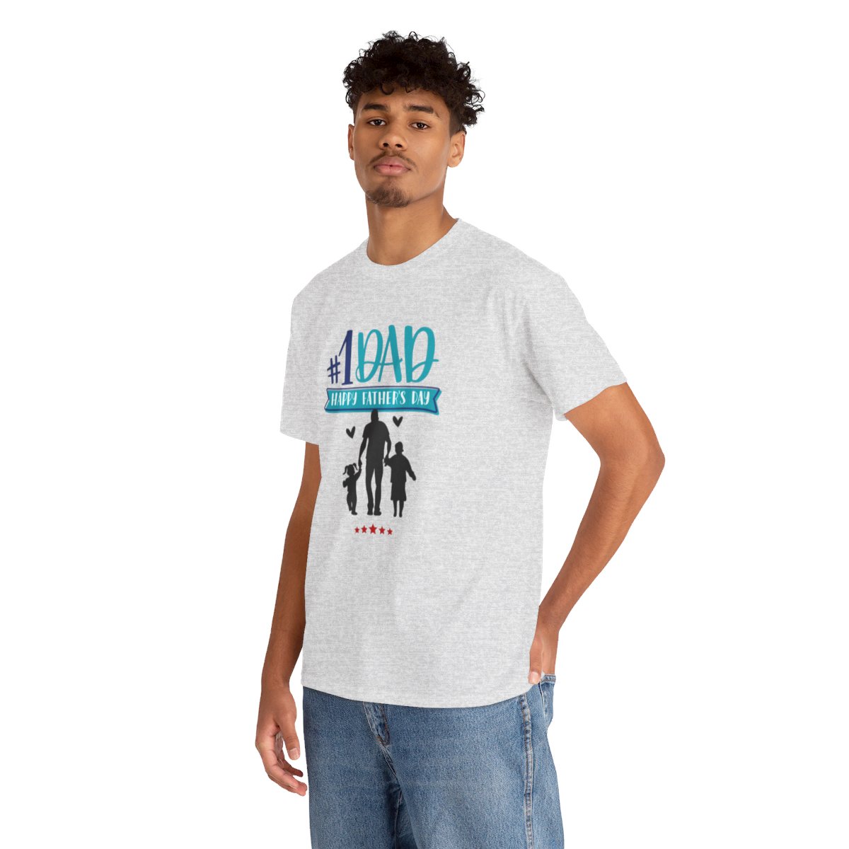 No.1 Dad, Happy Father's Day: Unisex Heavy Cotton Tee 14 No.1 Dad, Happy Father's Day: Unisex Heavy Cotton Tee - Image 14