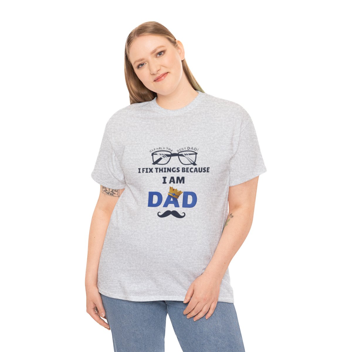 I Fix Things Because  I am Dad: Unisex Heavy Cotton Tee - Image 40