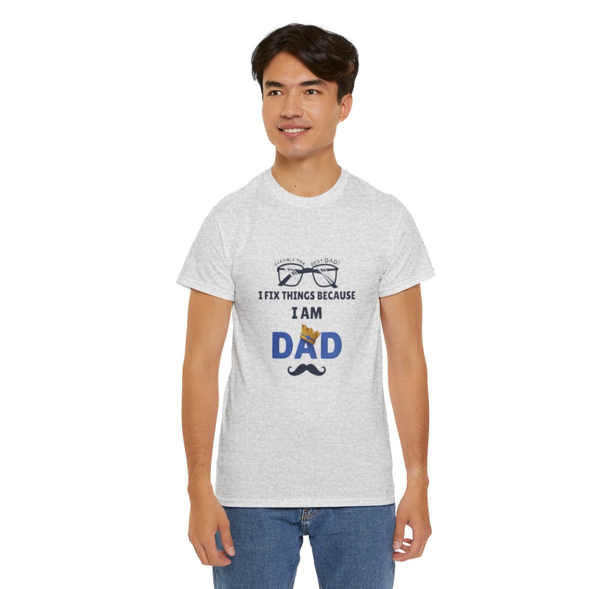 I Fix Things Because  I am Dad: Unisex Heavy Cotton Tee - Image 48