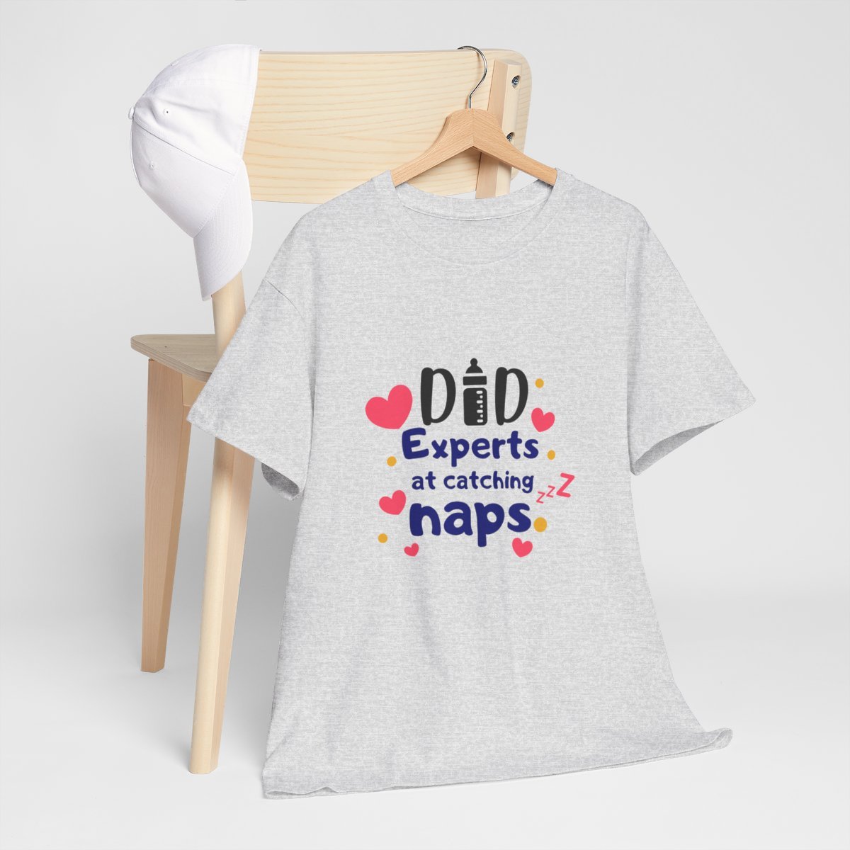 Dad: Experts at Catching Naps: Unisex Heavy Cotton Tee - Image 9