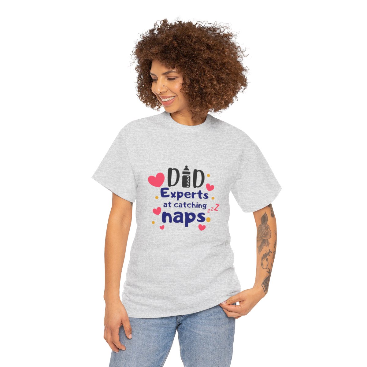 Dad: Experts at Catching Naps: Unisex Heavy Cotton Tee - Image 12