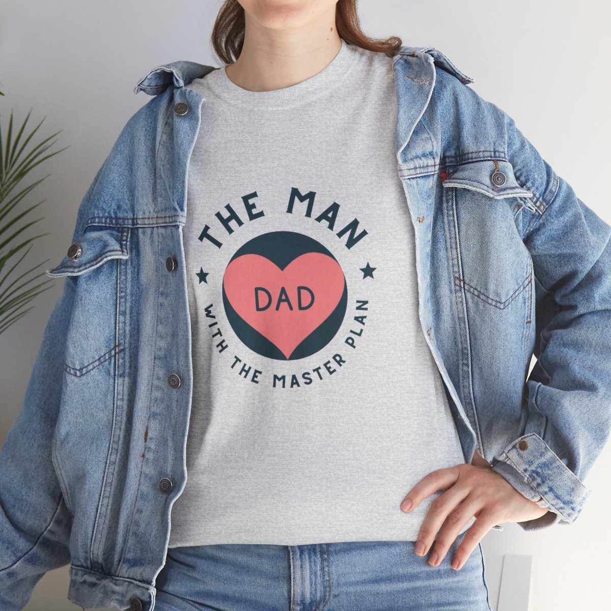 Dad: The Man with The Master Plan: Unisex Heavy Cotton Tee - Image 50