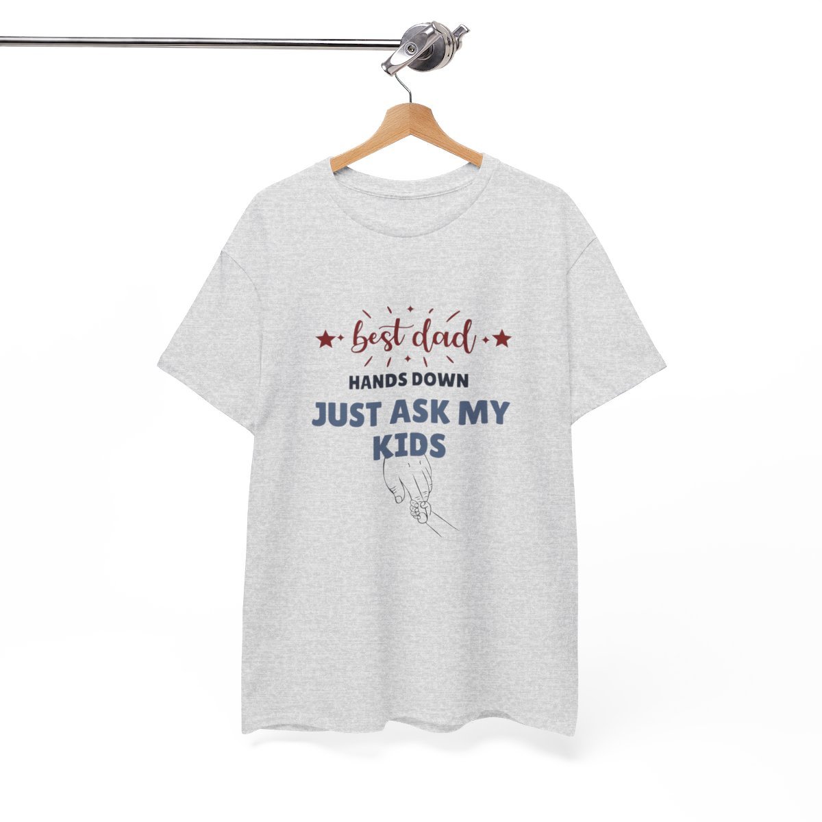 Best Dad Hands Down, Just Ask My Kids: Unisex Heavy Cotton Tee 62 Best Dad Hands Down, Just Ask My Kids: Unisex Heavy Cotton Tee - Image 62