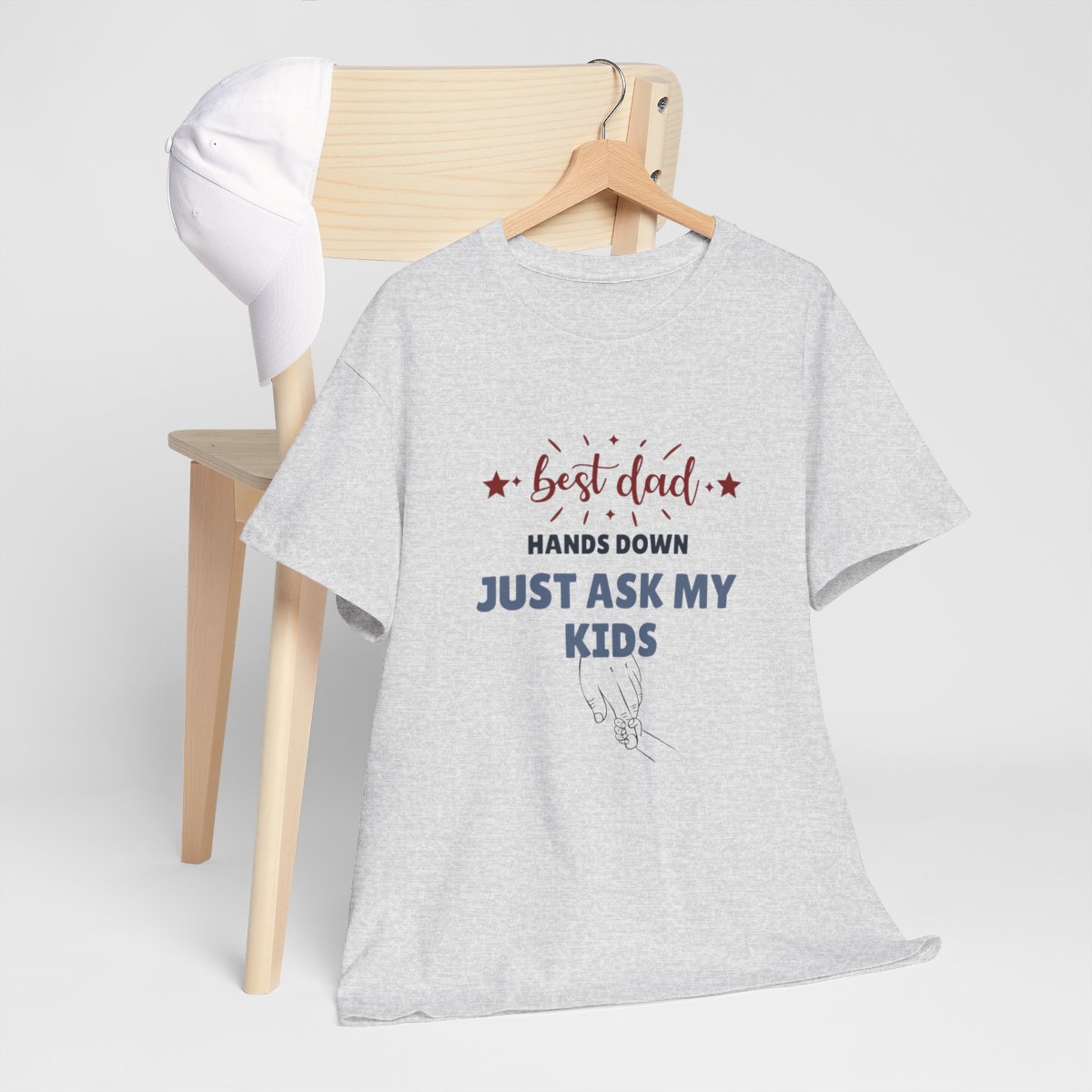 Best Dad Hands Down, Just Ask My Kids: Unisex Heavy Cotton Tee 63 Best Dad Hands Down, Just Ask My Kids: Unisex Heavy Cotton Tee - Image 63