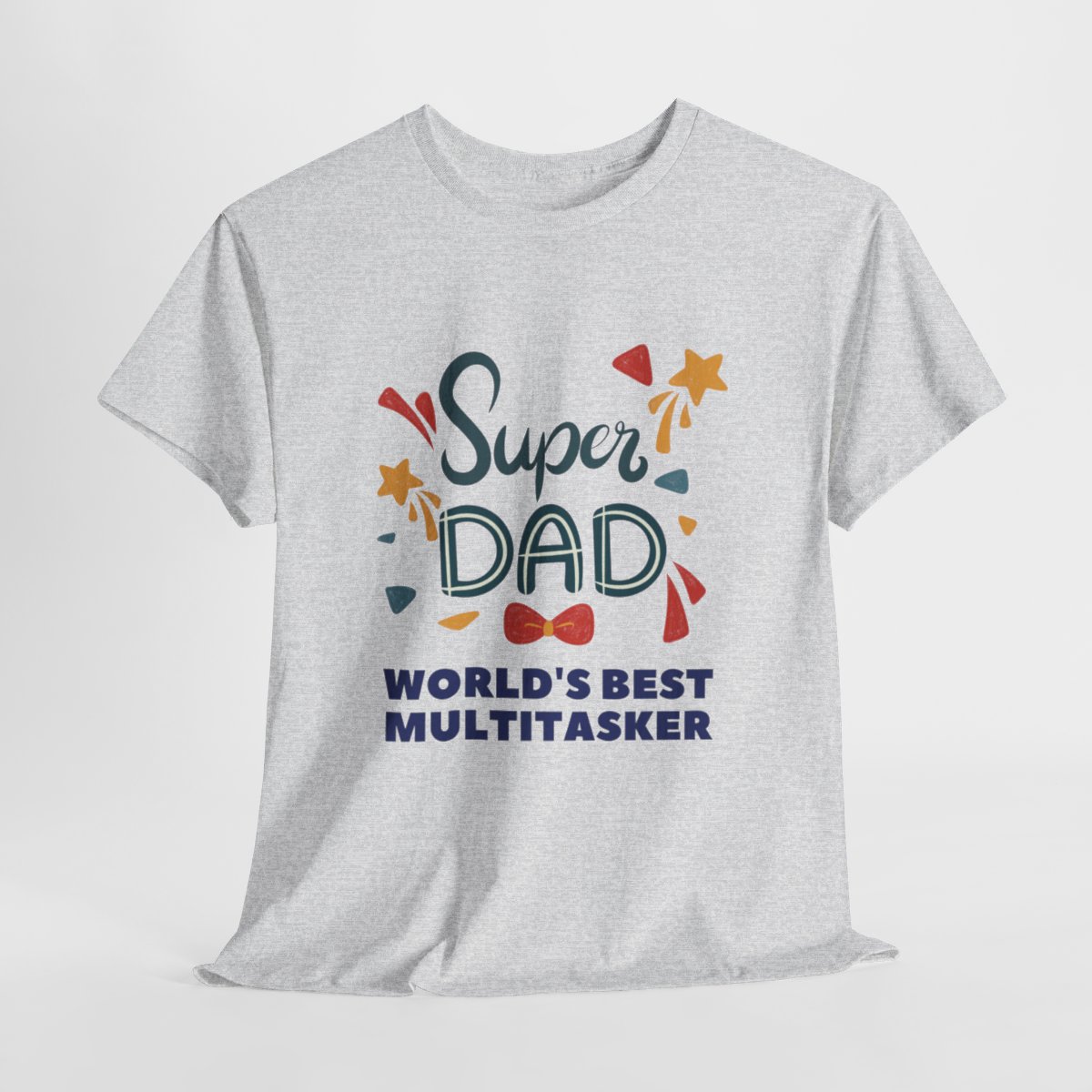Super-dad: World's Best Multitasker: Unisex Heavy Cotton Tee - Image 55