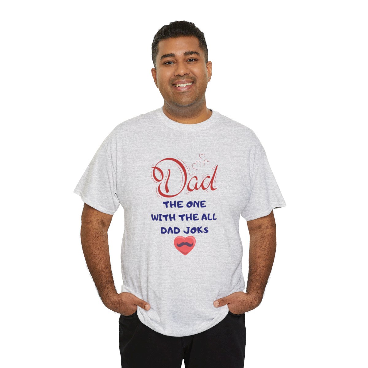 Dad: The One With The All Dad Jokes: Unisex Heavy Cotton Tee - Image 72