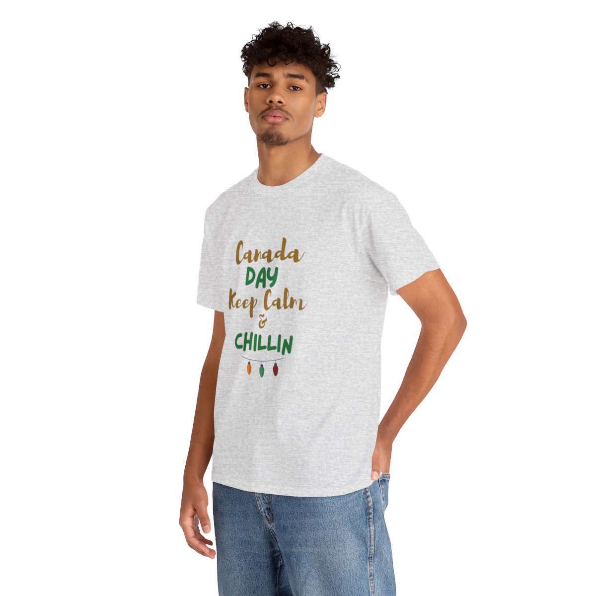 Canada Day, Keep Calm & Chillin: Unisex Heavy Cotton Tee - Image 69