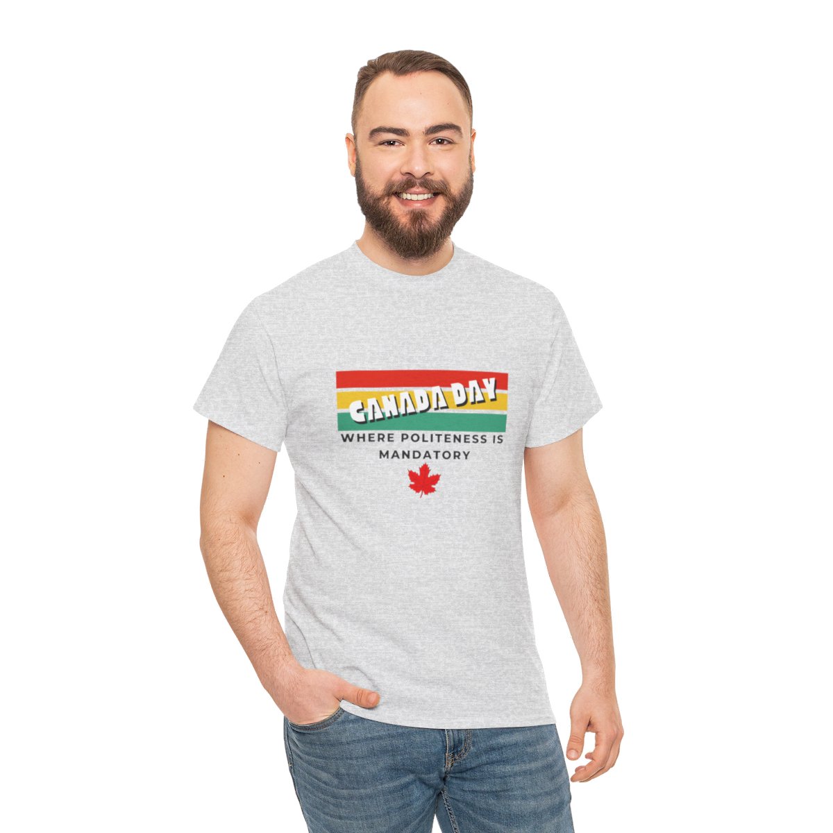 Canada Day: Where Politeness is Mandatory: Unisex Heavy Cotton Tee - Image 41