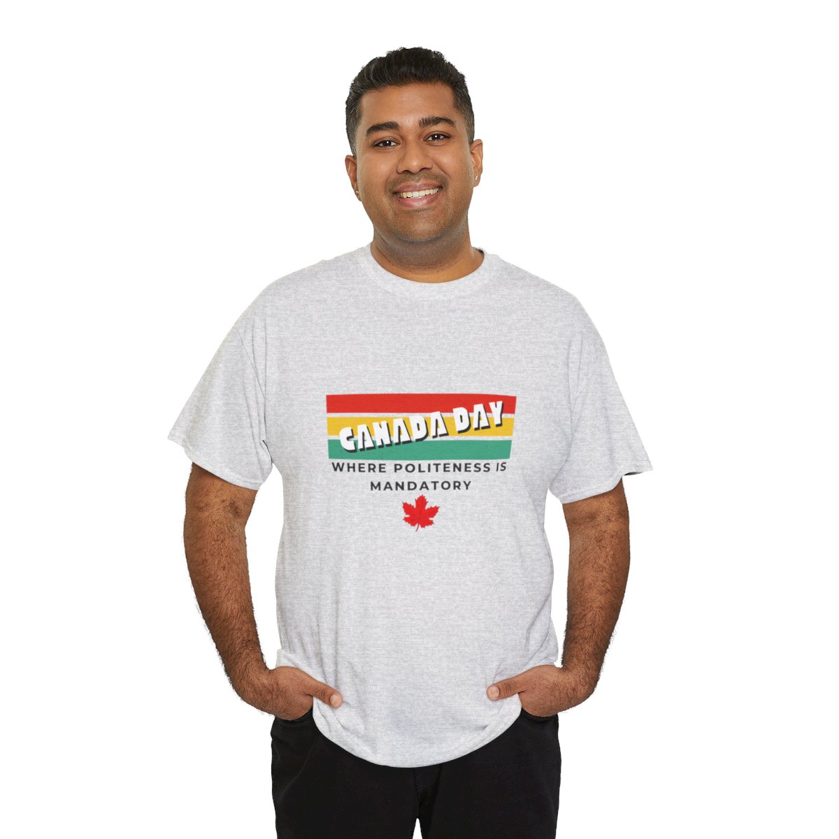 Canada Day: Where Politeness is Mandatory: Unisex Heavy Cotton Tee - Image 45