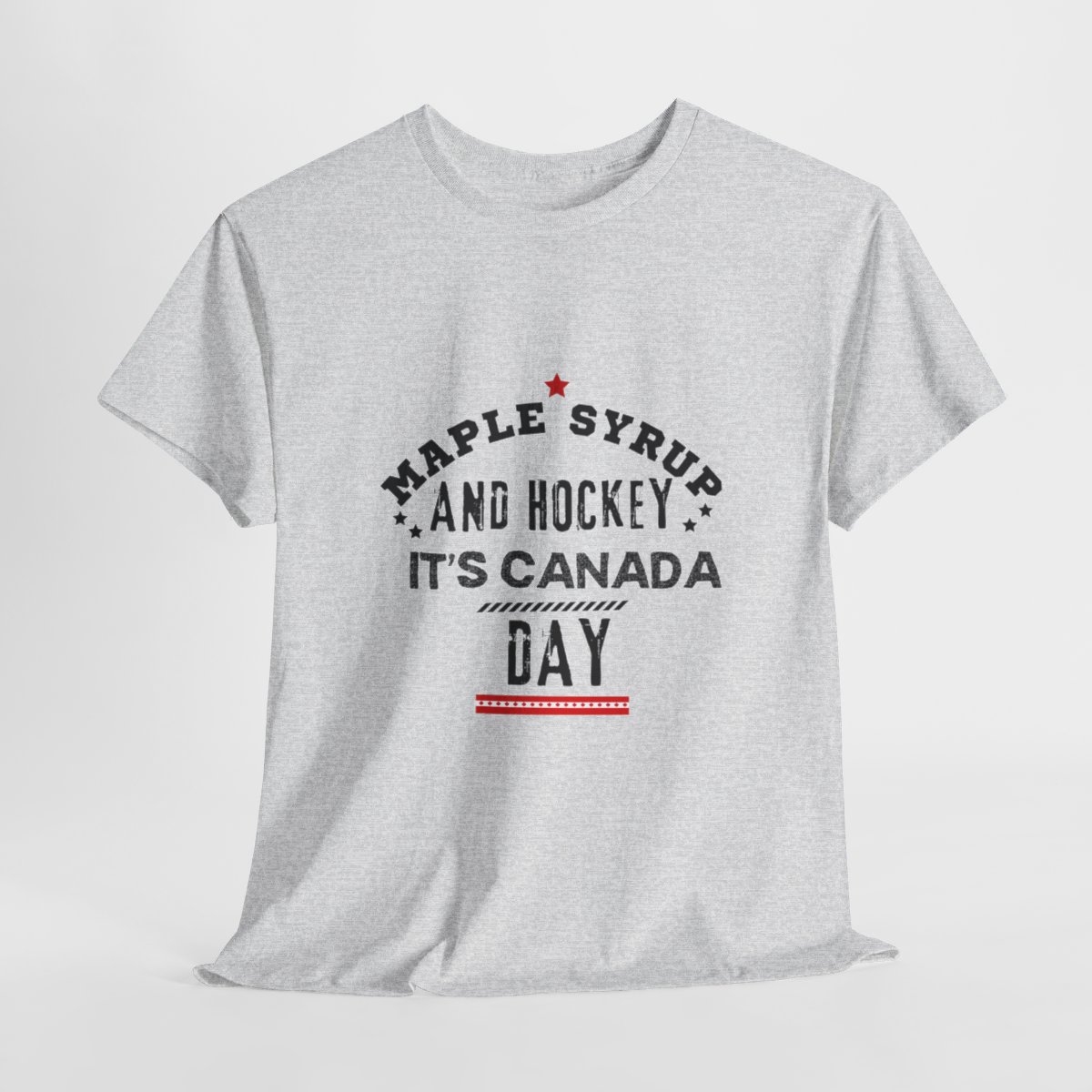 Maple Syrup & Hockey, It's Canada Day: Unisex Heavy Cotton Tee 34 Maple Syrup & Hockey, It's Canada Day: Unisex Heavy Cotton Tee - Image 34