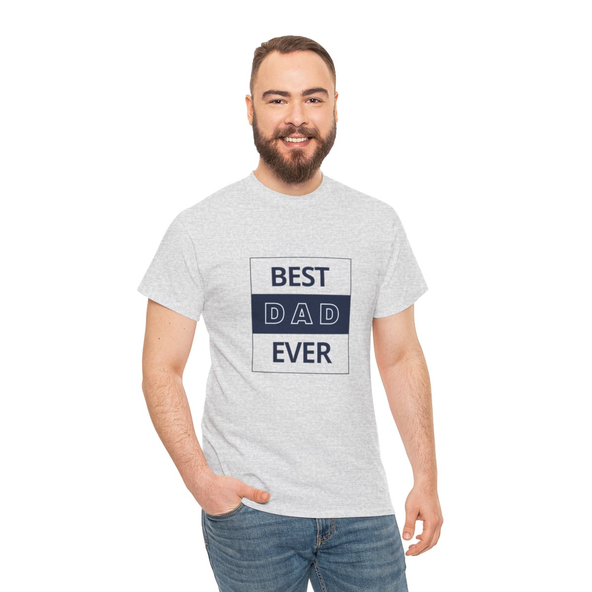 Best Dad Ever: Unisex Heavy Cotton Tee - Image 67