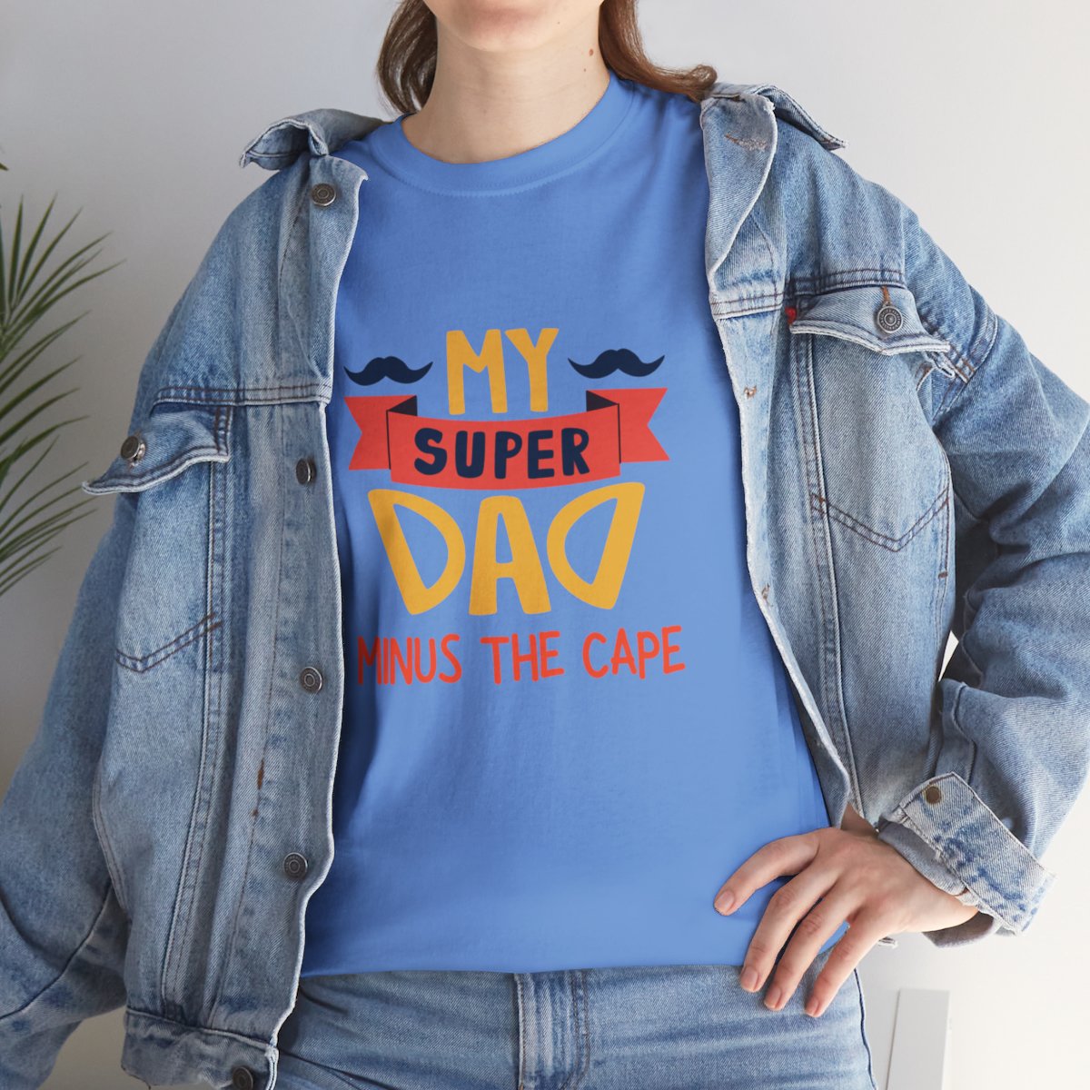 My Super Dad Minus The Cape: Unisex Heavy Cotton Tee - Image 185