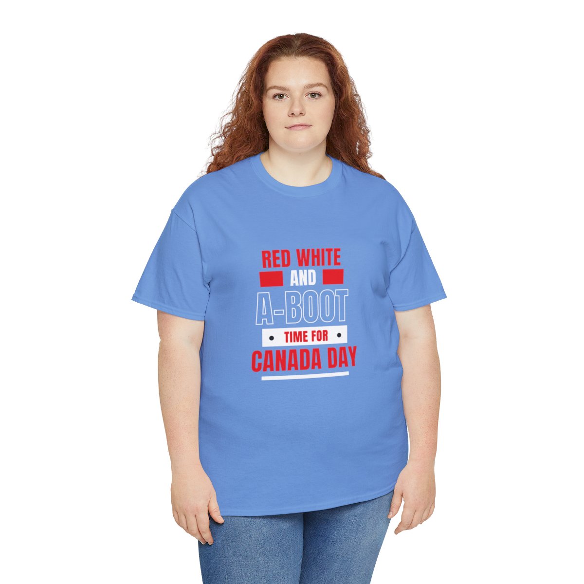 Red White And A-Boot Time for Canada Day: Unisex Heavy Cotton Tee - Image 15