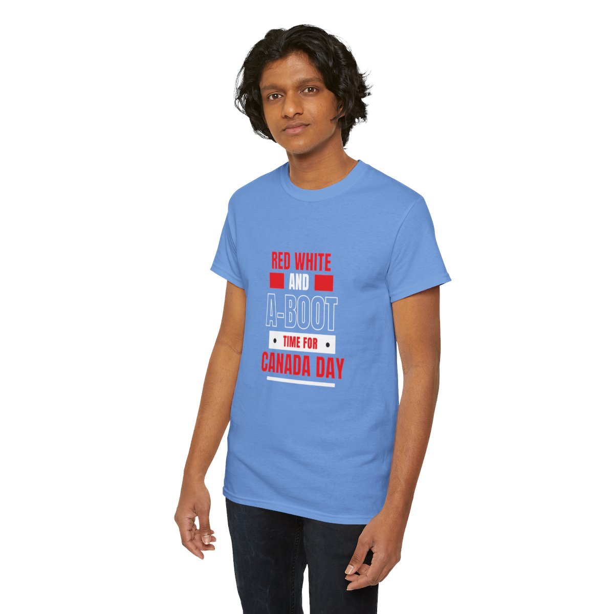 Red White And A-Boot Time for Canada Day: Unisex Heavy Cotton Tee - Image 19