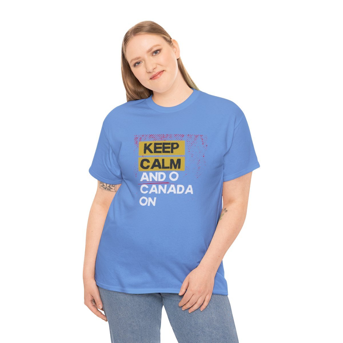 Keep Calm & O Canada On: Unisex Heavy Cotton Tee - Image 148