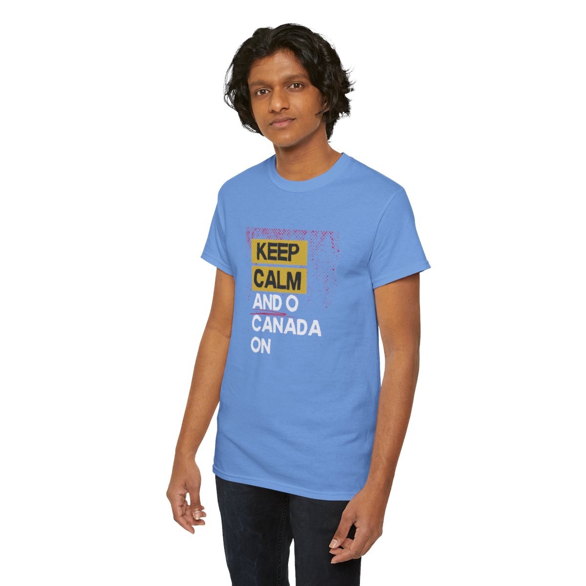Keep Calm & O Canada On: Unisex Heavy Cotton Tee - Image 155