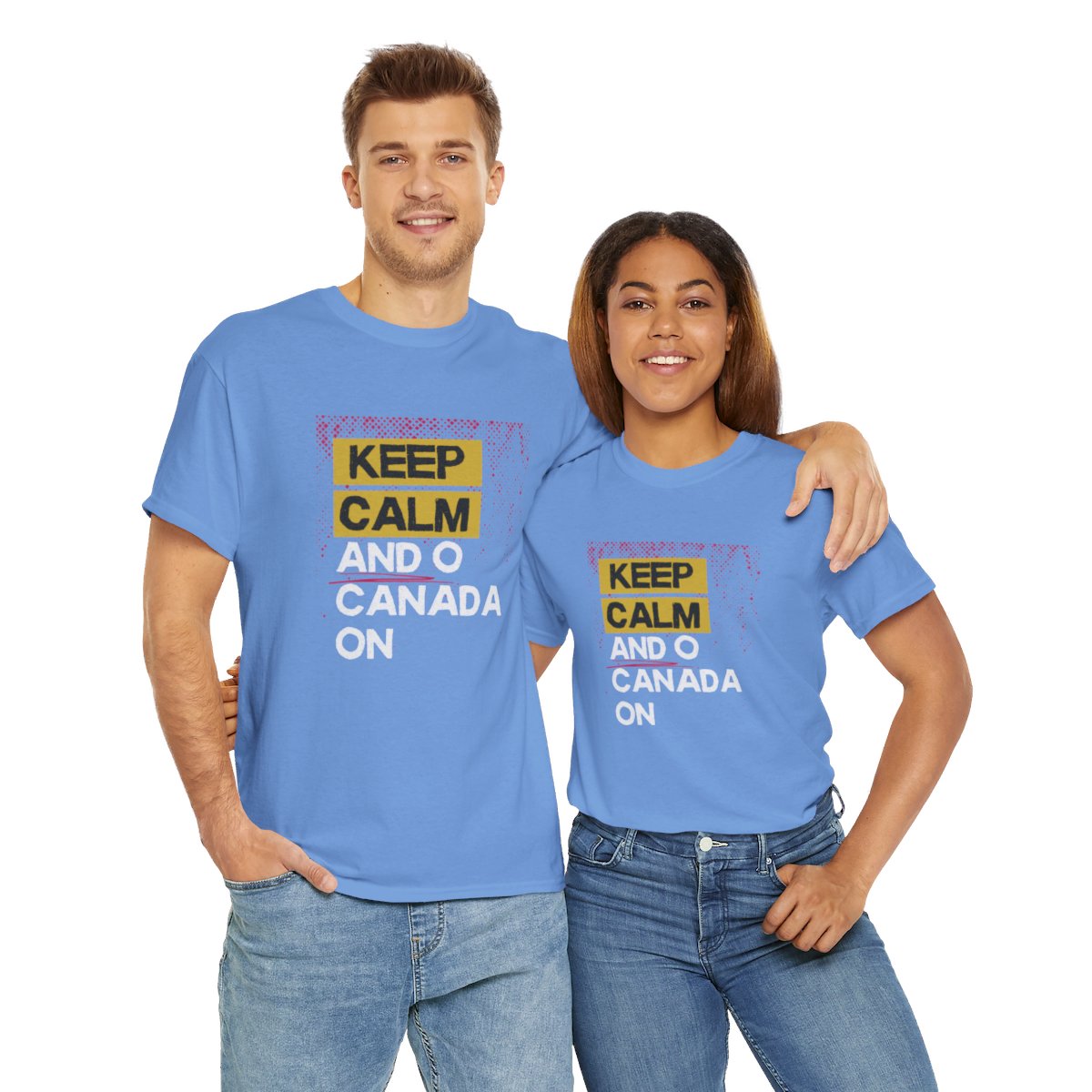 Keep Calm & O Canada On: Unisex Heavy Cotton Tee - Image 159