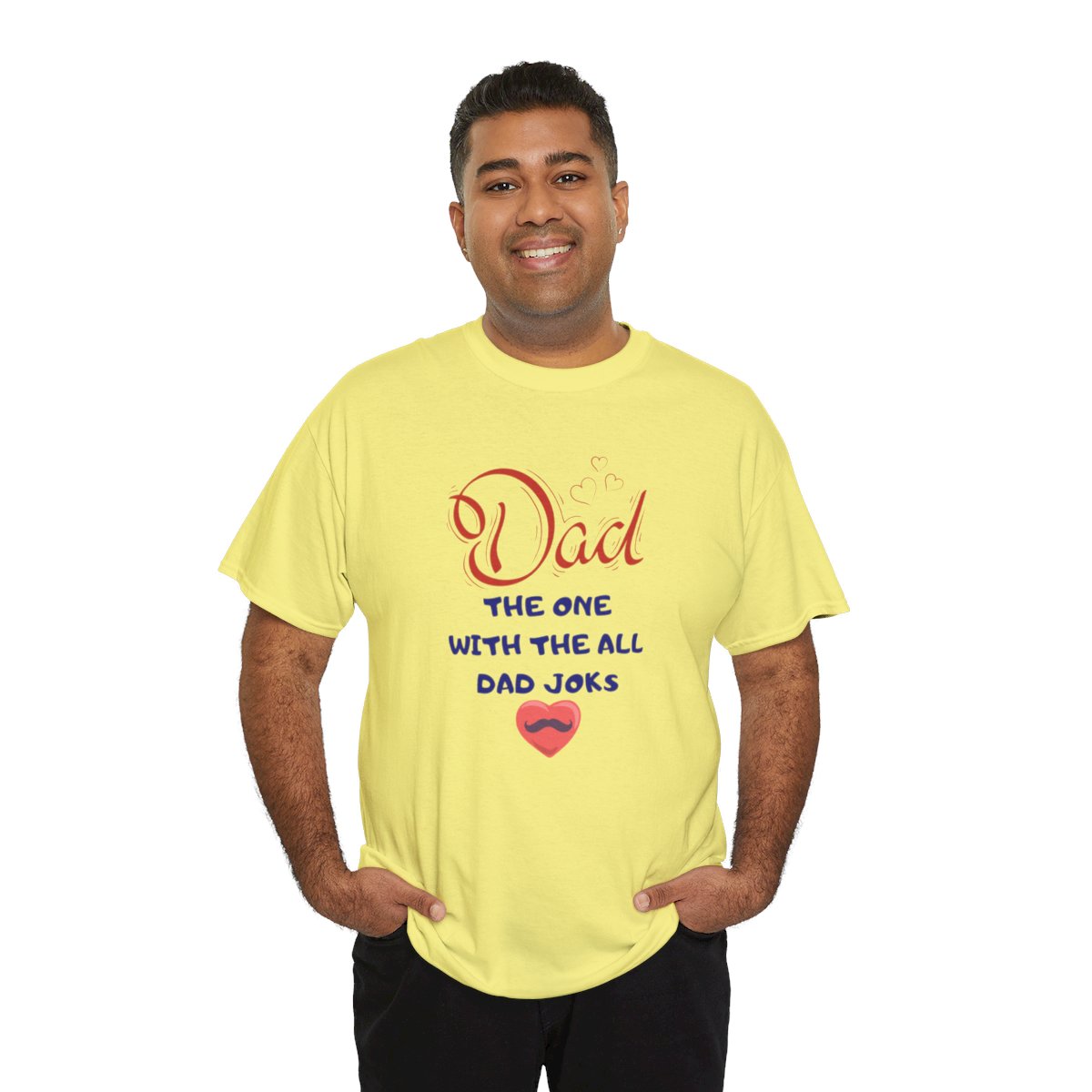 Dad: The One With The All Dad Jokes: Unisex Heavy Cotton Tee - Image 126