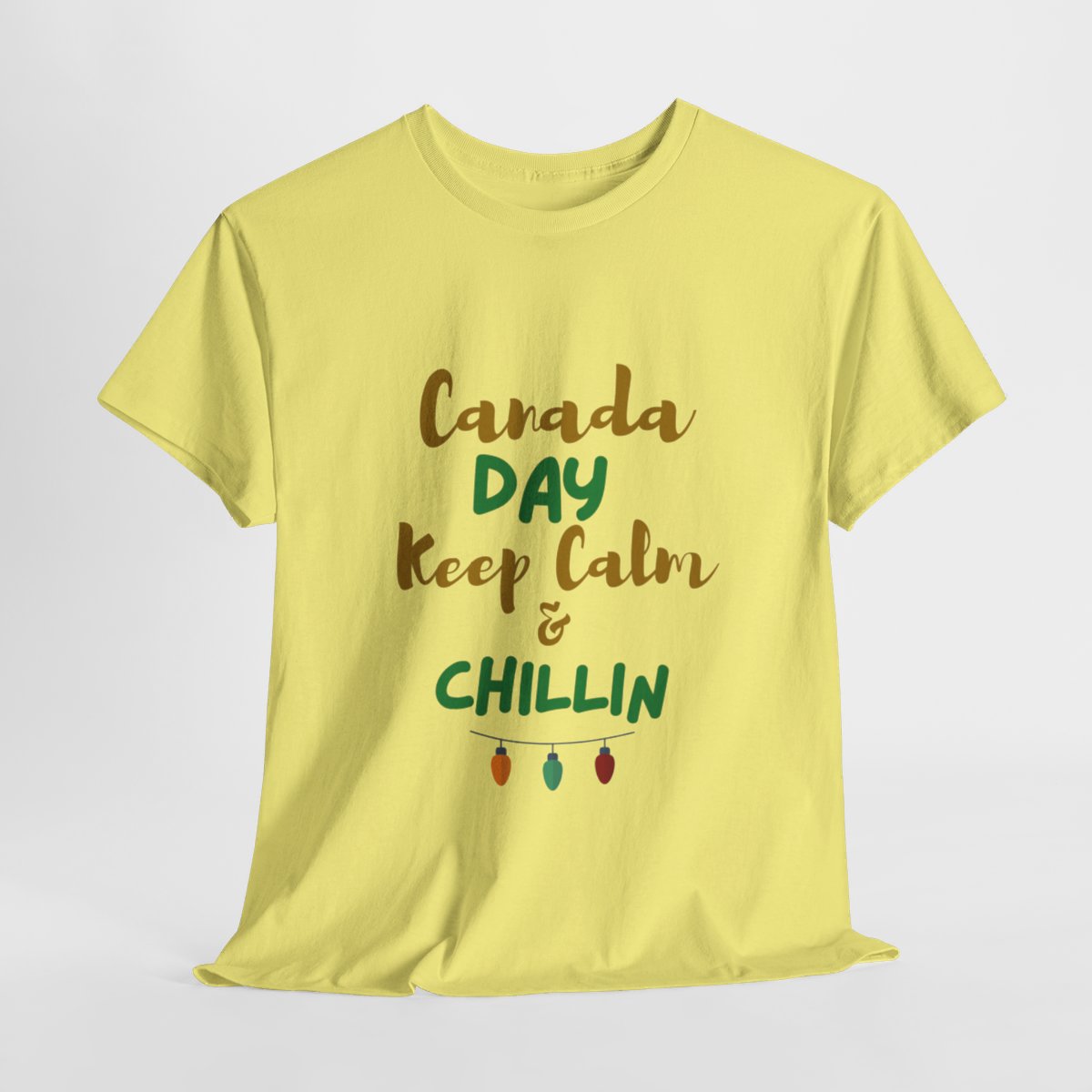 Canada Day, Keep Calm & Chillin: Unisex Heavy Cotton Tee - Image 7